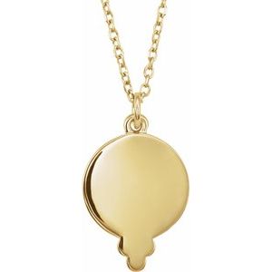 14K Yellow Beaded Disc 16-18" Necklace - BN & CO JEWELRY