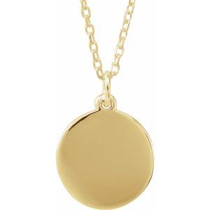 14K Yellow Starburst Disc 16-18" Necklace - BN & CO JEWELRY