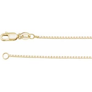10K Yellow 1 mm Box 16" Chain - BN & CO JEWELRY