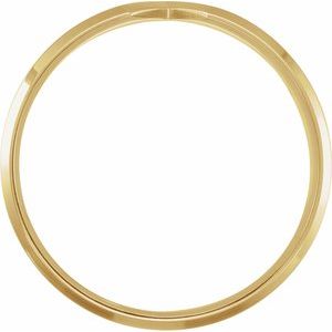14K Yellow 6 mm Single Notched Comfort-Fit Band Size 10 - BN & CO JEWELRY