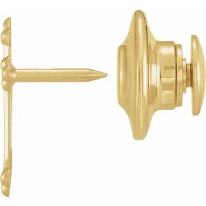 14K Yellow 14x9 mm Cross Lapel Pin - BN & CO JEWELRY