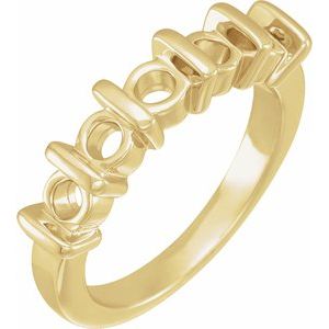 14K Yellow 3.8 mm Round Five-Stone Anniversary Band - BN & CO JEWELRY