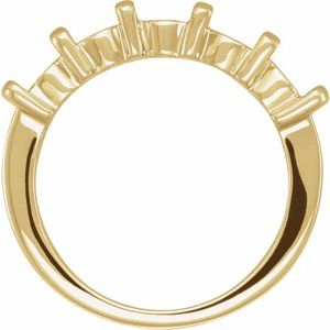 14K Yellow 3.8 mm Round Five-Stone Anniversary Band - BN & CO JEWELRY