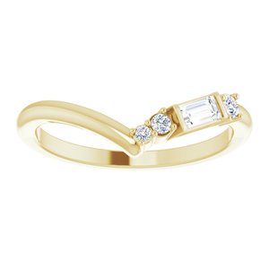 14K Yellow 1/6 CTW Natural Diamond Contour Band - BN & CO JEWELRY