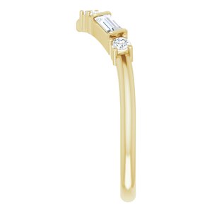 14K Yellow 1/6 CTW Natural Diamond Contour Band - BN & CO JEWELRY