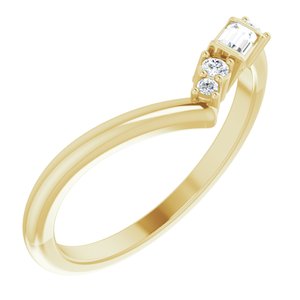 14K Yellow 1/6 CTW Natural Diamond Contour Band - BN & CO JEWELRY