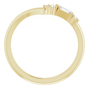 14K Yellow 1/6 CTW Natural Diamond Contour Band - BN & CO JEWELRY