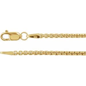 14K Yellow 1.8 mm Rounded Box 24" Chain - BN & CO JEWELRY