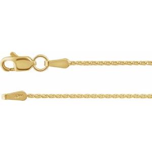 14K Yellow 1.05 mm Diamond-Cut Wheat 24" Chain - BN & CO JEWELRY