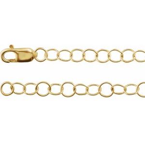 14K Yellow 3.5mm Round Cable 18" Chain - BN & CO JEWELRY
