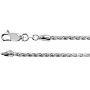 Sterling Silver Diamond-Cut Wheat 16" Chain - BN & CO JEWELRY