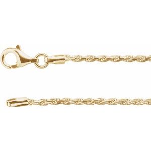 18K Yellow Vermeil Diamond-Cut Rope 18" Chain - BN & CO JEWELRY