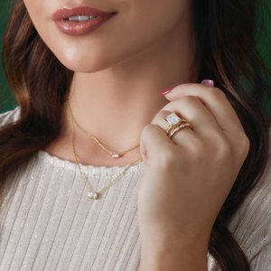 14K White Lab-Grown Blue Sapphire Claw Prong 18" Necklace - BN & CO JEWELRY