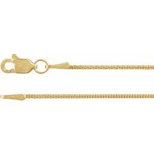 14K Yellow 1 mm Rounded Box 16" Chain - BN & CO JEWELRY