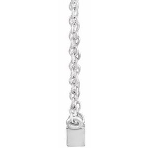 14K White 1/10 CT Natural Diamond Solitaire 16-18" Necklace - BN & CO JEWELRY