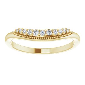 14K Yellow .08 CTW Natural Diamond Matching Band - BN & CO JEWELRY