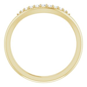 14K Yellow .08 CTW Natural Diamond Matching Band - BN & CO JEWELRY