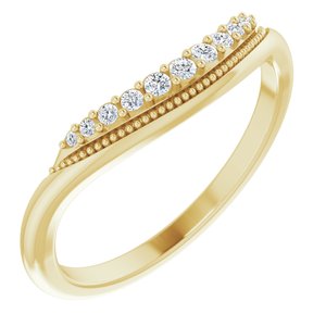 14K Yellow .08 CTW Natural Diamond Matching Band - BN & CO JEWELRY