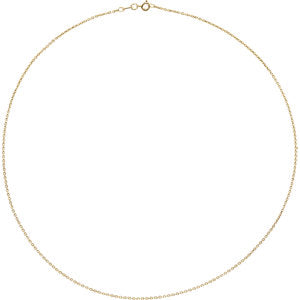14K Yellow 1 mm Diamond Cut Cable 24" Chain - BN & CO JEWELRY