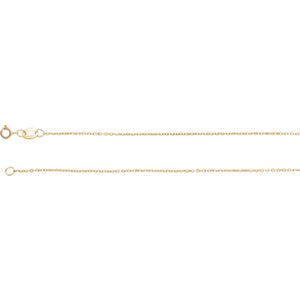 14K Yellow 1 mm Diamond Cut Cable 20" Chain - BN & CO JEWELRY